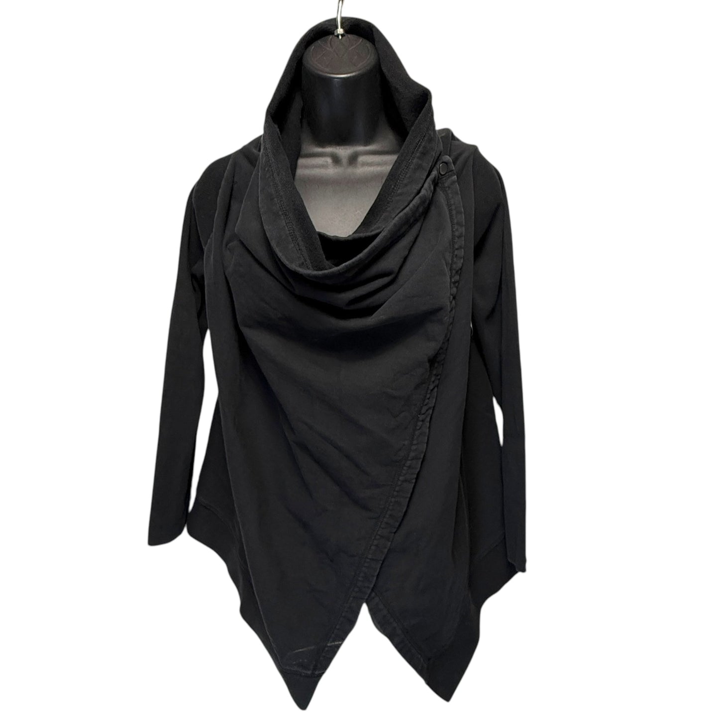 Draped Sweatshirt Cardigan Designer By All Saints In Black, Size: S