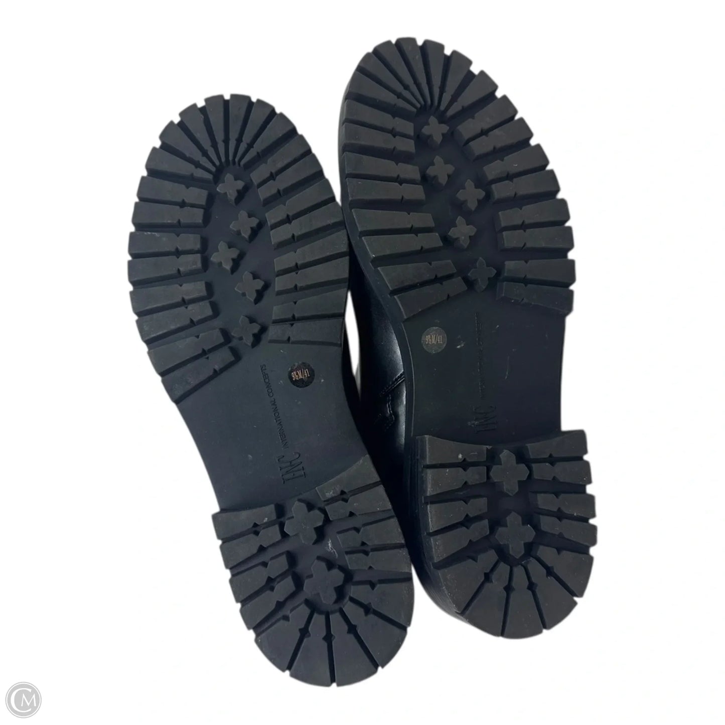 Basia Chain Boots Ankle Heels By Inc In Black & Gold, Size: 9.5