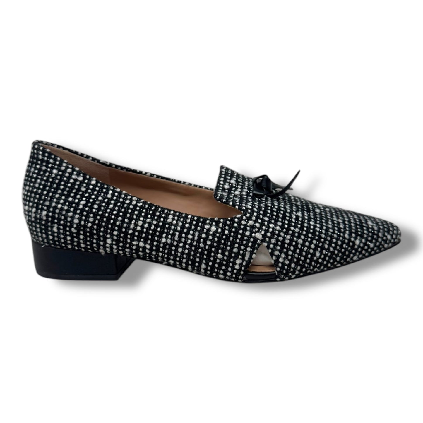 Viola Skimmer Slip On Loafers By Cole-haan In Black & White Tweed, Size: 6.5