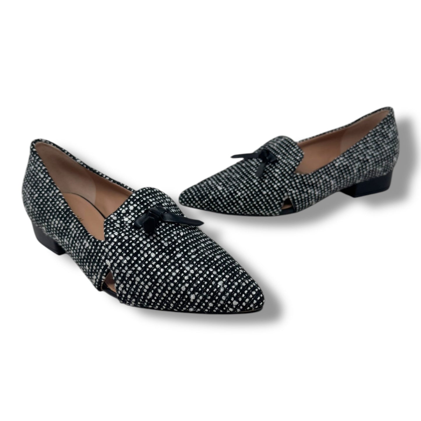 Viola Skimmer Slip On Loafers By Cole-haan In Black & White Tweed, Size: 6.5