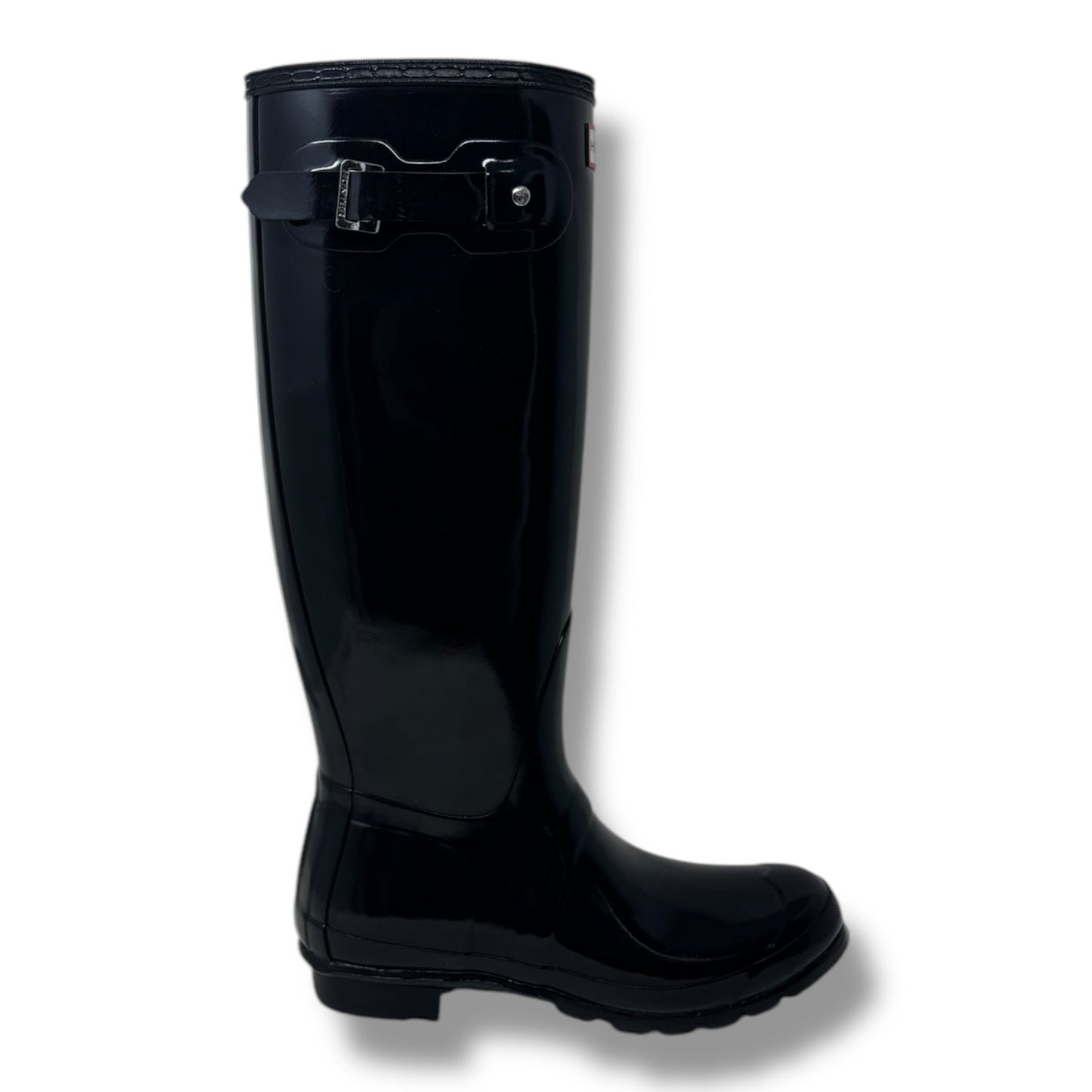 Original Tall Gloss Rain Boots By Hunter In Black, Size: 9