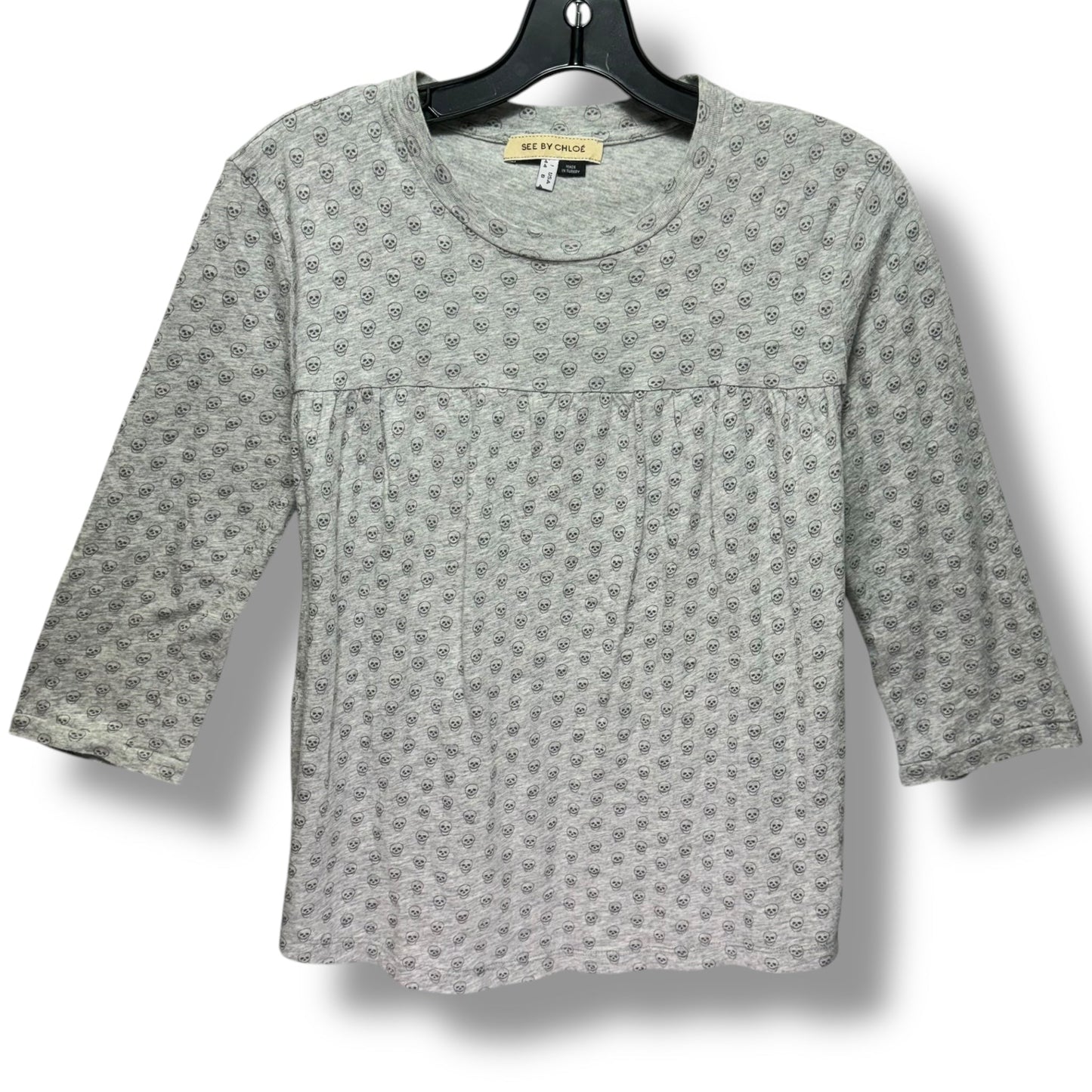 Top Long Sleeve Designer By See By Chloe In Grey, Size: 8