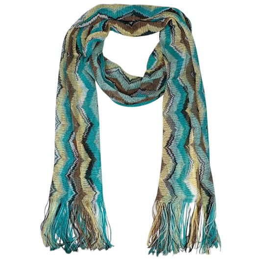 Viscose Zigzag Scarf With Fringes Luxury Designer By Missoni