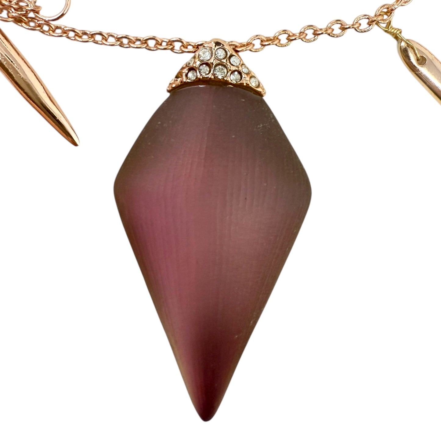 Crystal Encrusted Lucite Spear Pendant Necklace By Alexis Bittar