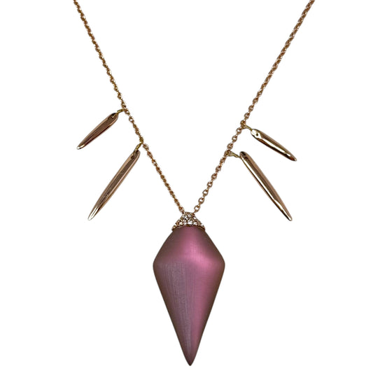 Crystal Encrusted Lucite Spear Pendant Necklace By Alexis Bittar