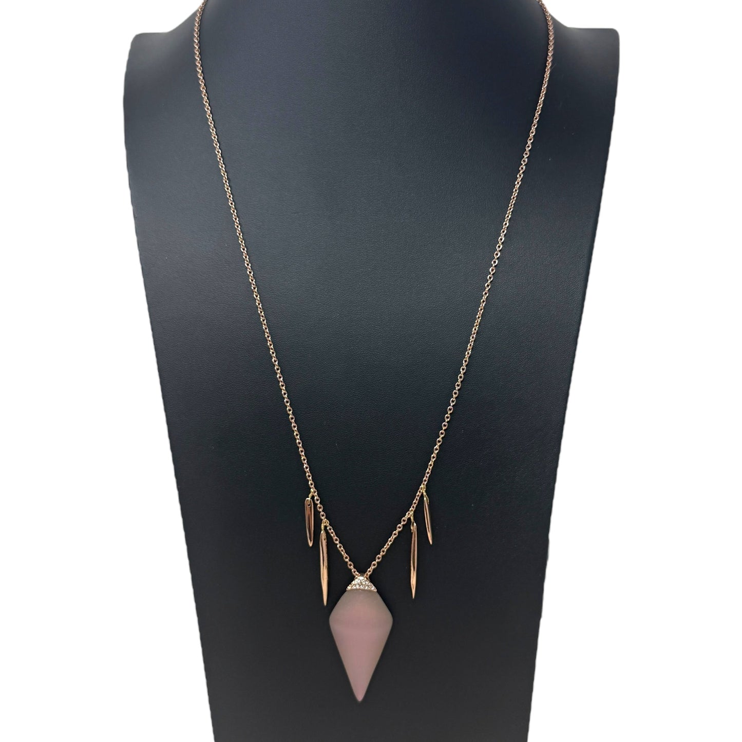 Crystal Encrusted Lucite Spear Pendant Necklace By Alexis Bittar