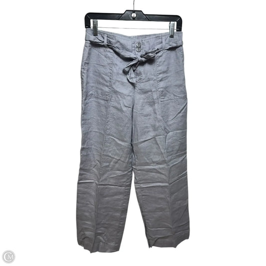 Pants Linen By Adrienne Vittadini In Grey, Size: 8