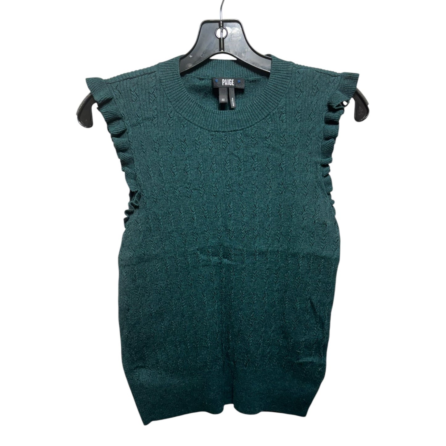 Knit Top Sleeveless By Paige In Green, Size: M