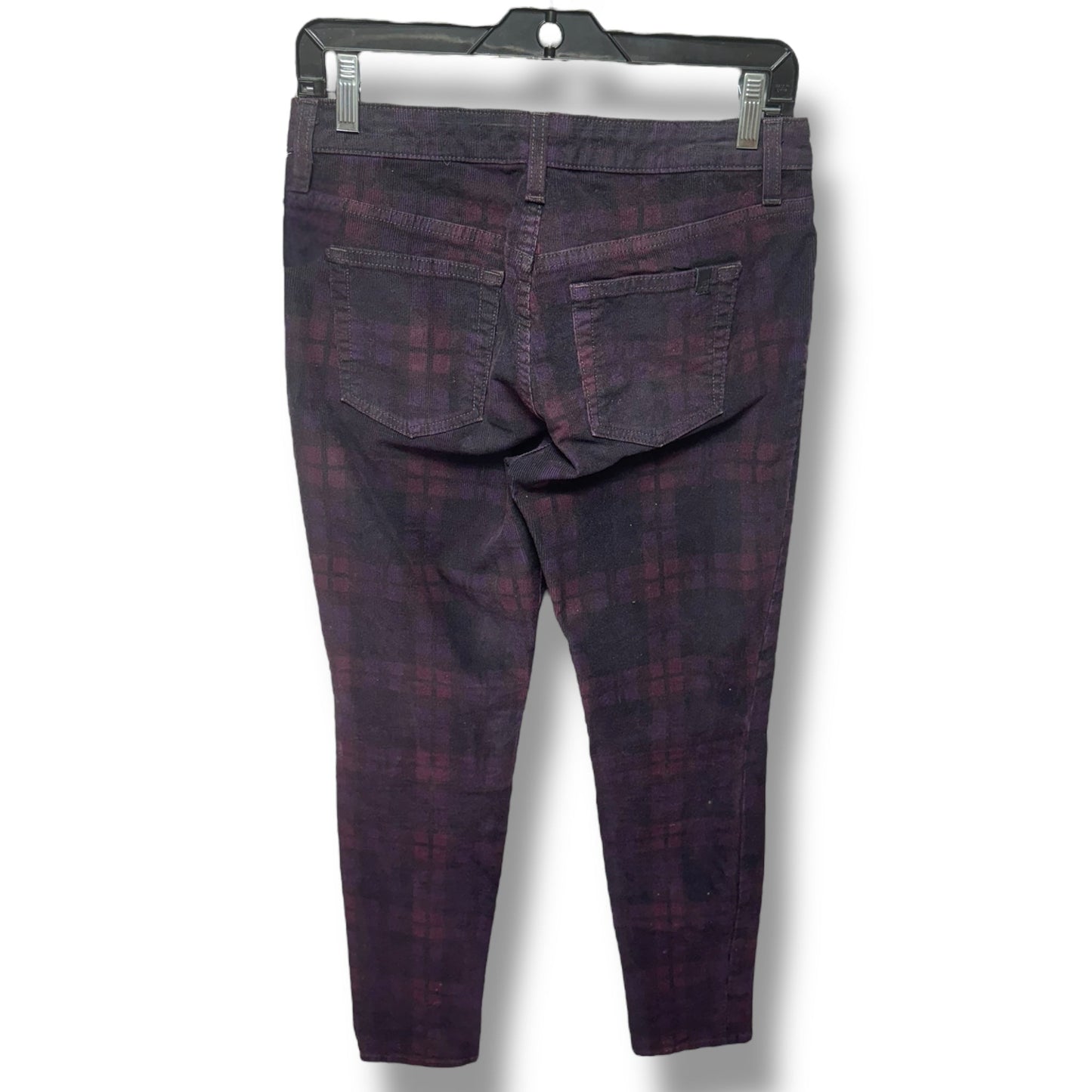 The Skinny Midnight Port Corduroy Jeans By Joes Jeans In Burgundy Plaid, Size: 4