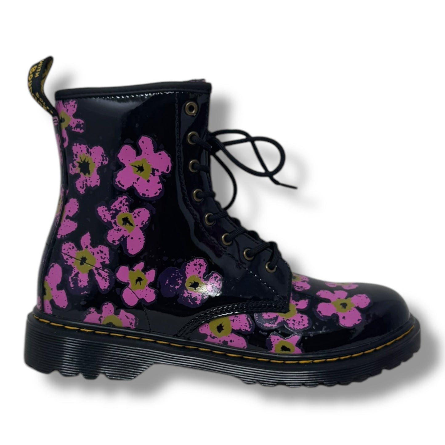 1460 Pansey Fayre Boots Combat By Dr Martens In Floral Print, Size: 7