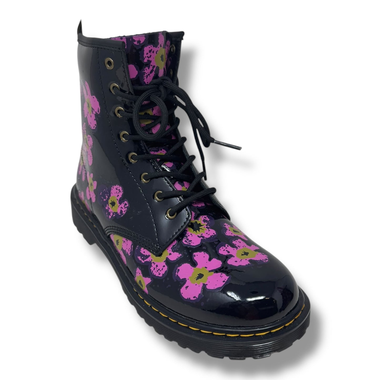 1460 Pansey Fayre Boots Combat By Dr Martens In Floral Print, Size: 7