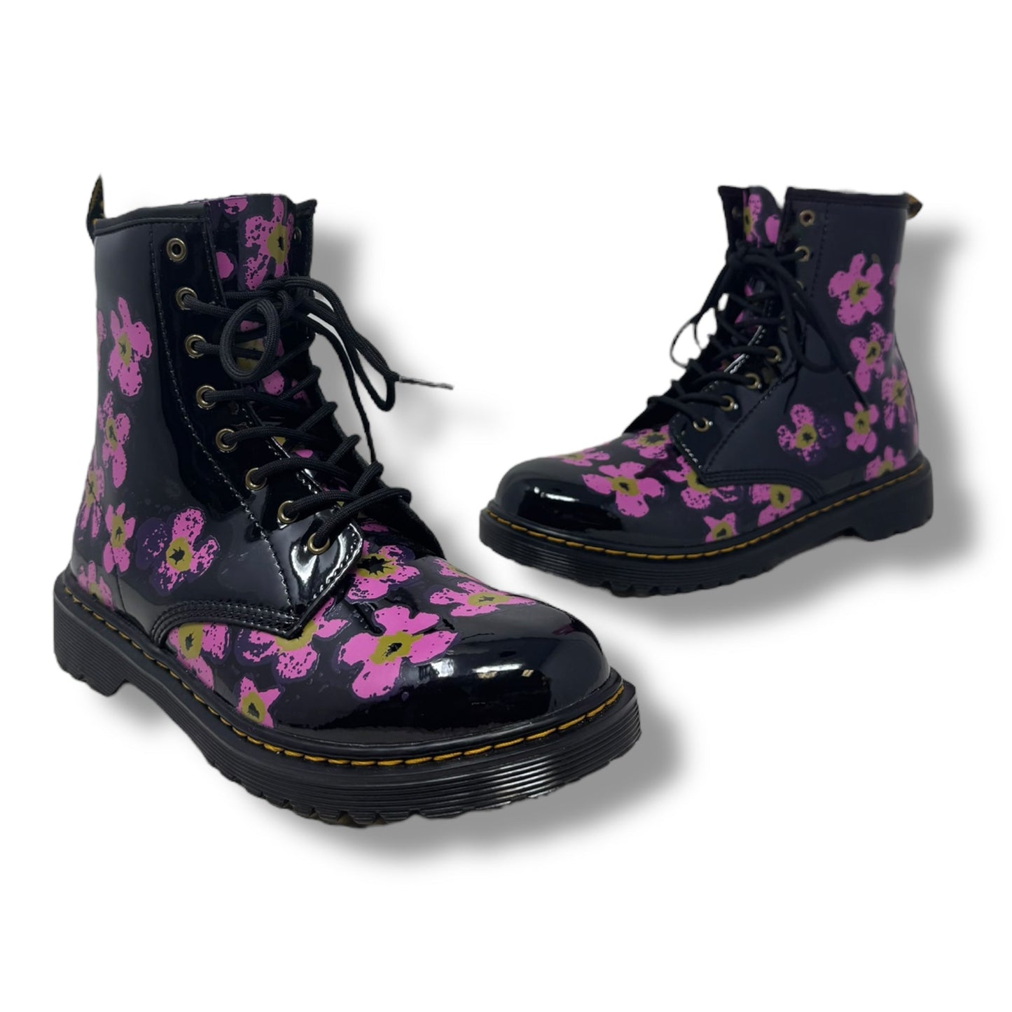 1460 Pansey Fayre Boots Combat By Dr Martens In Floral Print, Size: 7