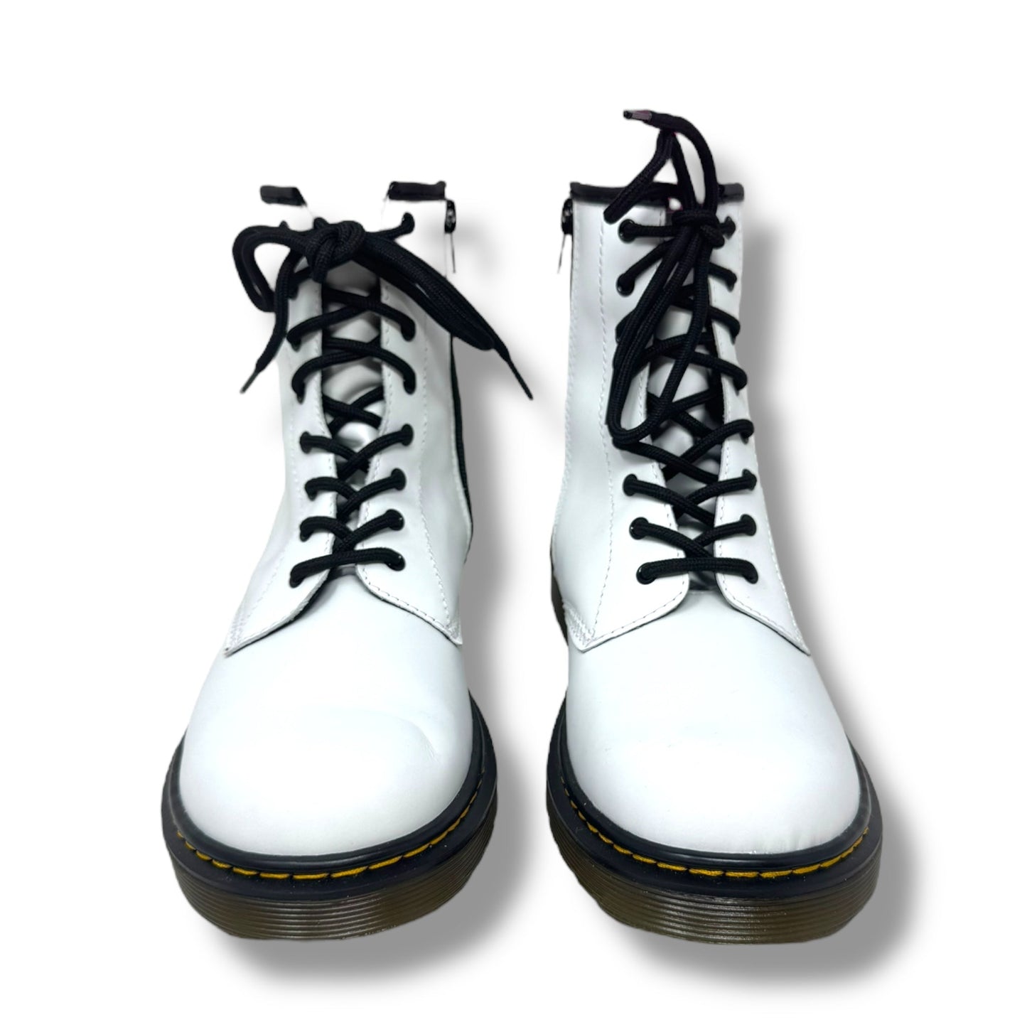 1460 Smooth Leather Boots Combat By Dr Martens In White, Size: 7