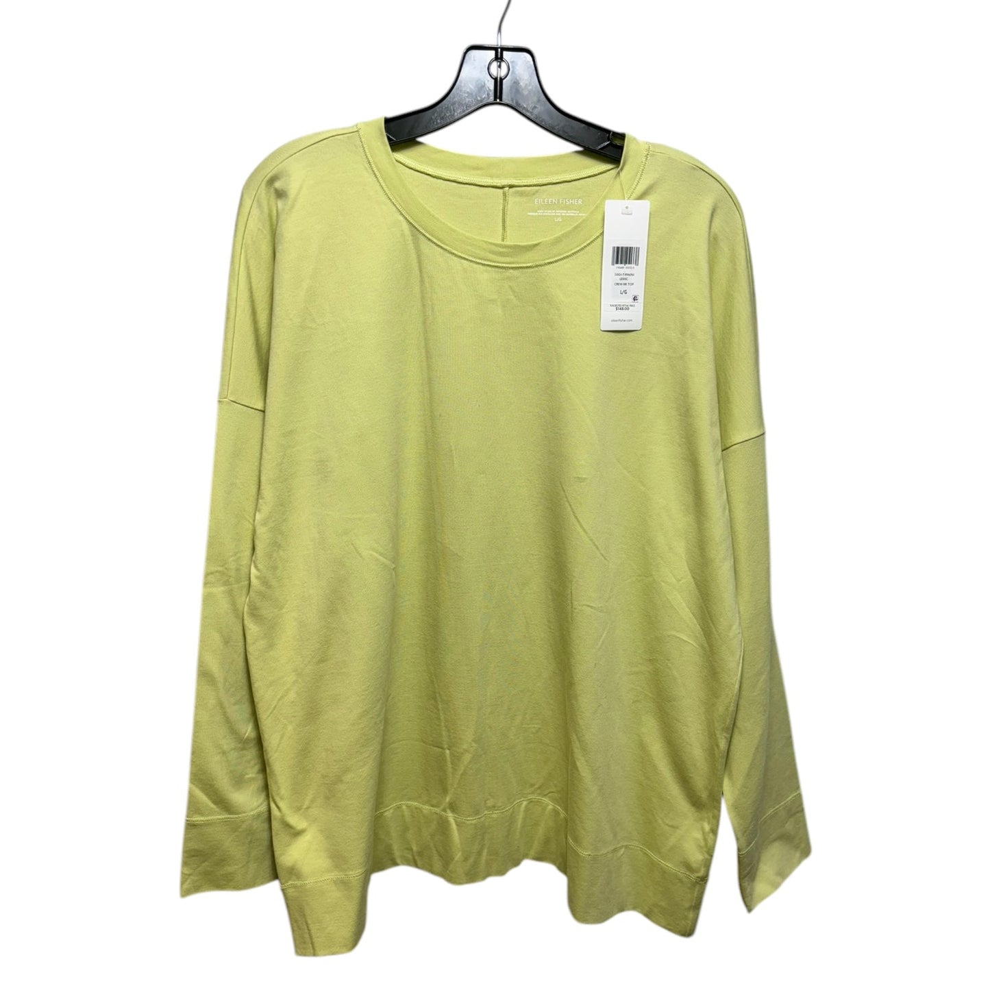 Top Long Sleeve By Eileen Fisher In Chartreuse, Size: L