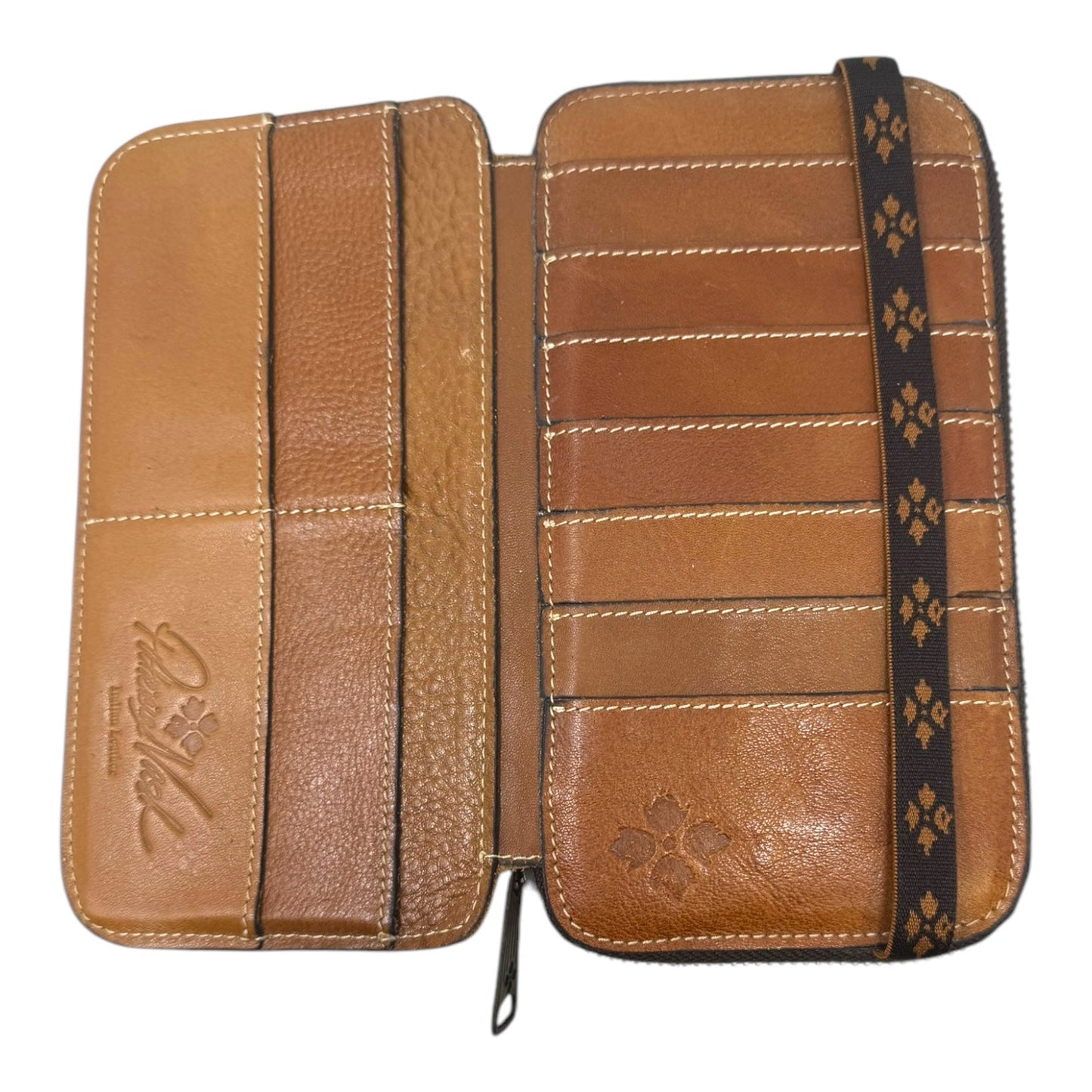 Oria Zip/Flap Wallet Designer By Patricia Nash, Size: Large