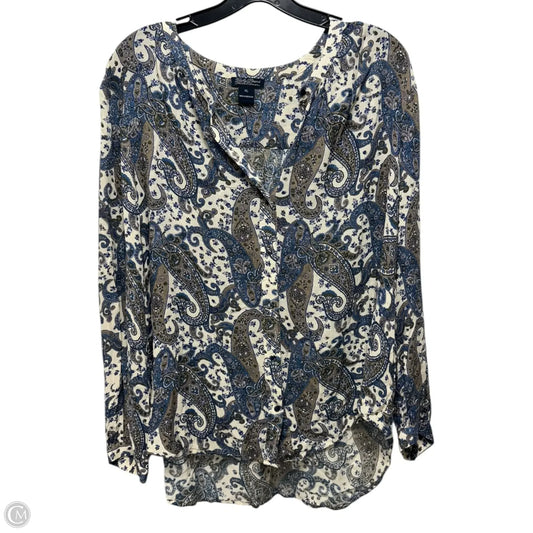 Top Long Sleeve By Lucky Brand In Paisley Print, Size: Xl