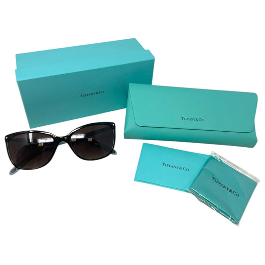 TF 4105 H-B Square Acetate Tortoise Sunglasses Luxury Designer By Tiffany And Company