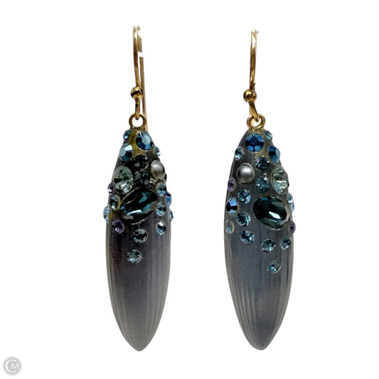 Lucite & Crystal Sliver Drop Earrings By Alexis Bittar