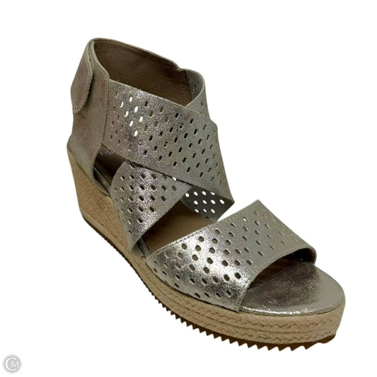 Willow Espadrille Wedge Sandals By Eileen Fisher In Gold, Size: 10