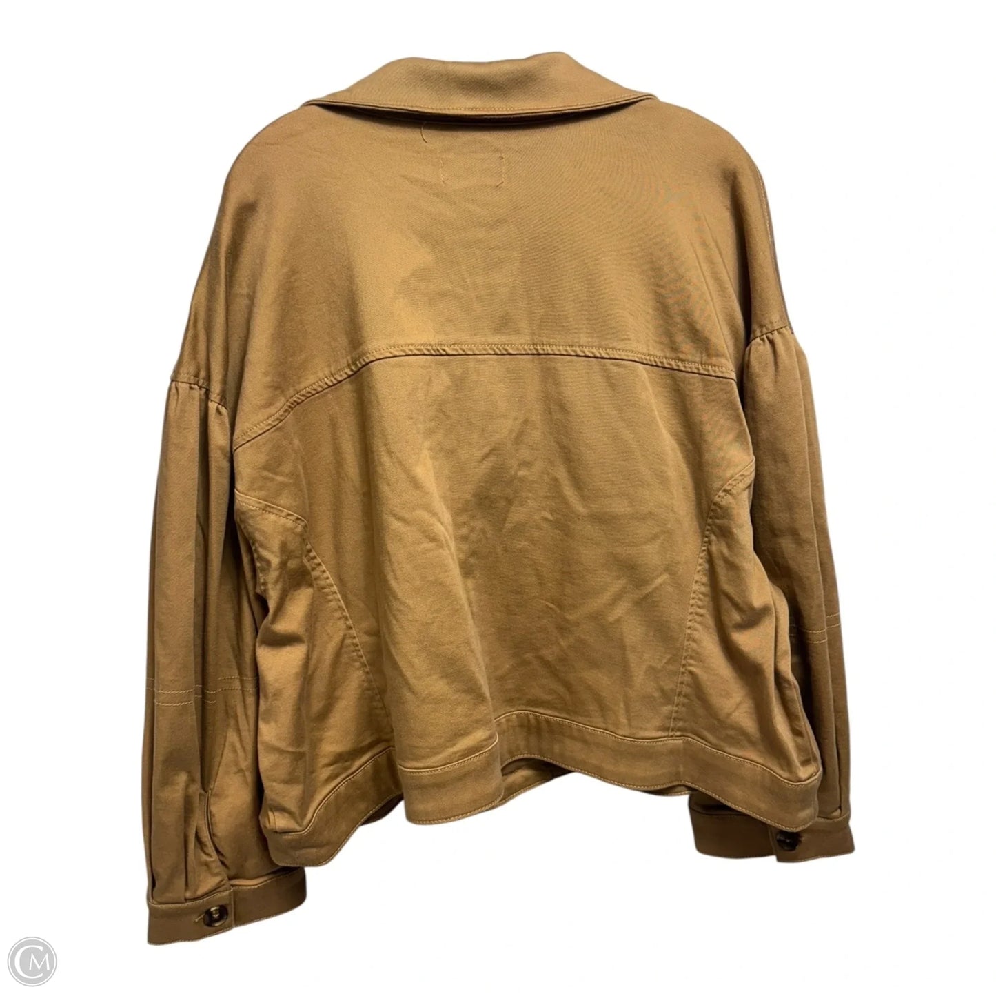 Jacket Shirt By Lane Bryant In Tan, Size: 22