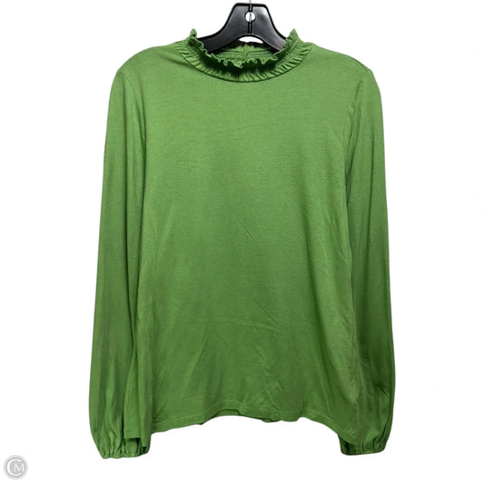 Top Long Sleeve By Talbots In Green, Size: M
