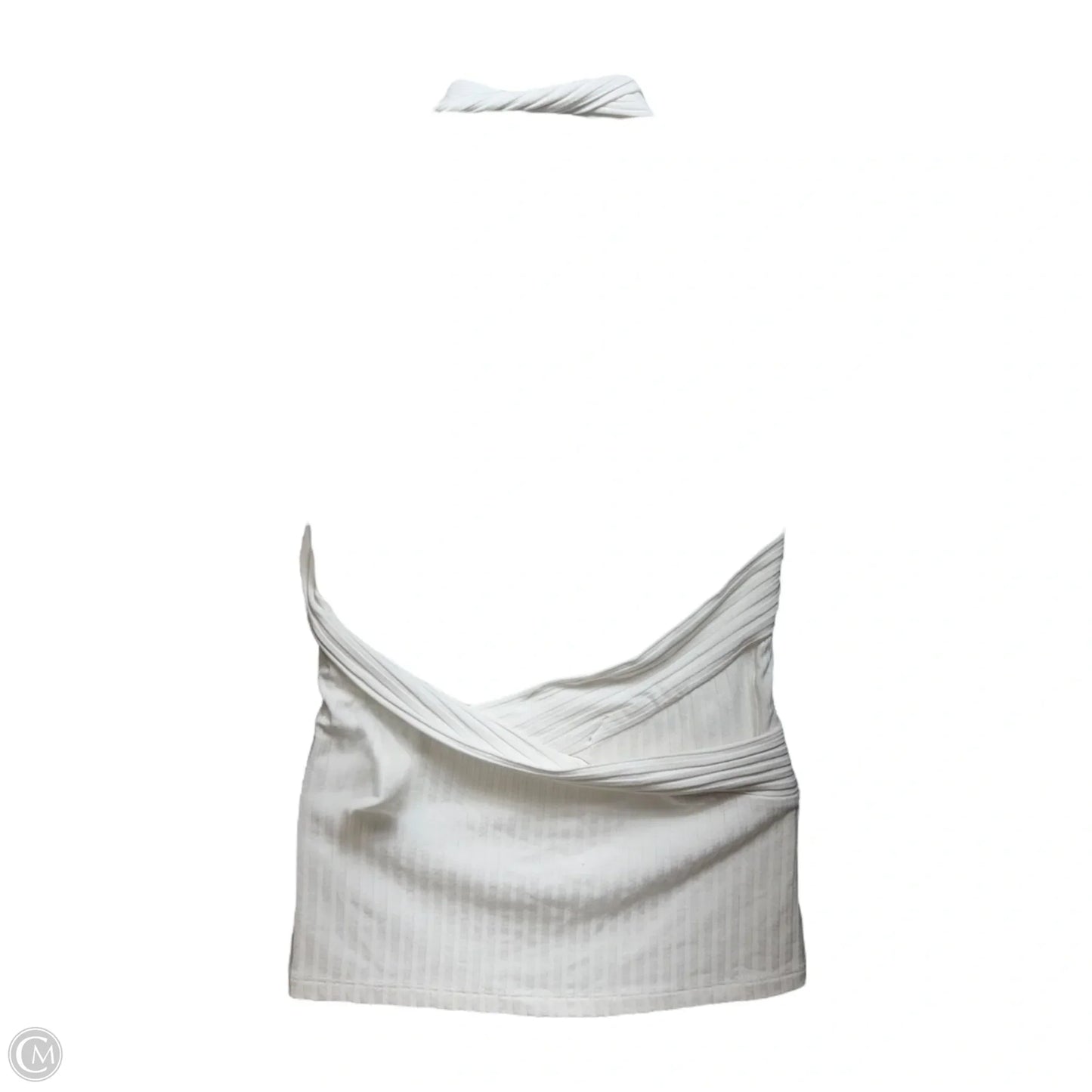 Ribbed Cross Neck Halter Tank By Anthropologie In Cream, Size: XL