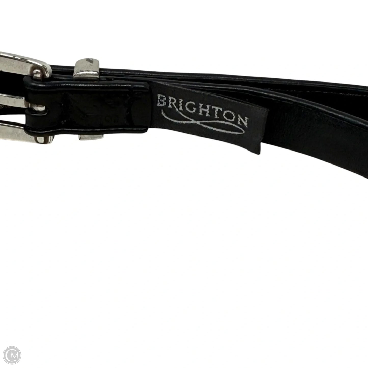 Vintage 1993 Beaded Black Leather Belt By Brighton Size: Large/34