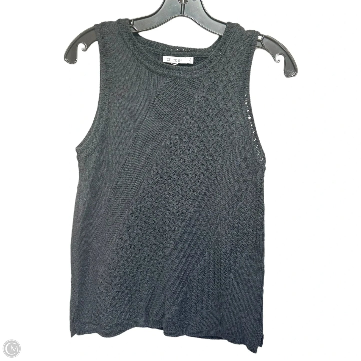 Top Sleeveless By Chicos In Black, Size: M