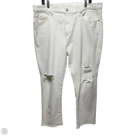 Jeans Straight By Uniqlo In Cream, Size: 22