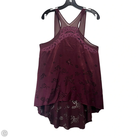 Floral Laser Cut Halter Neck Tunic Sleeveless By Free People In Mulberry, Size: S