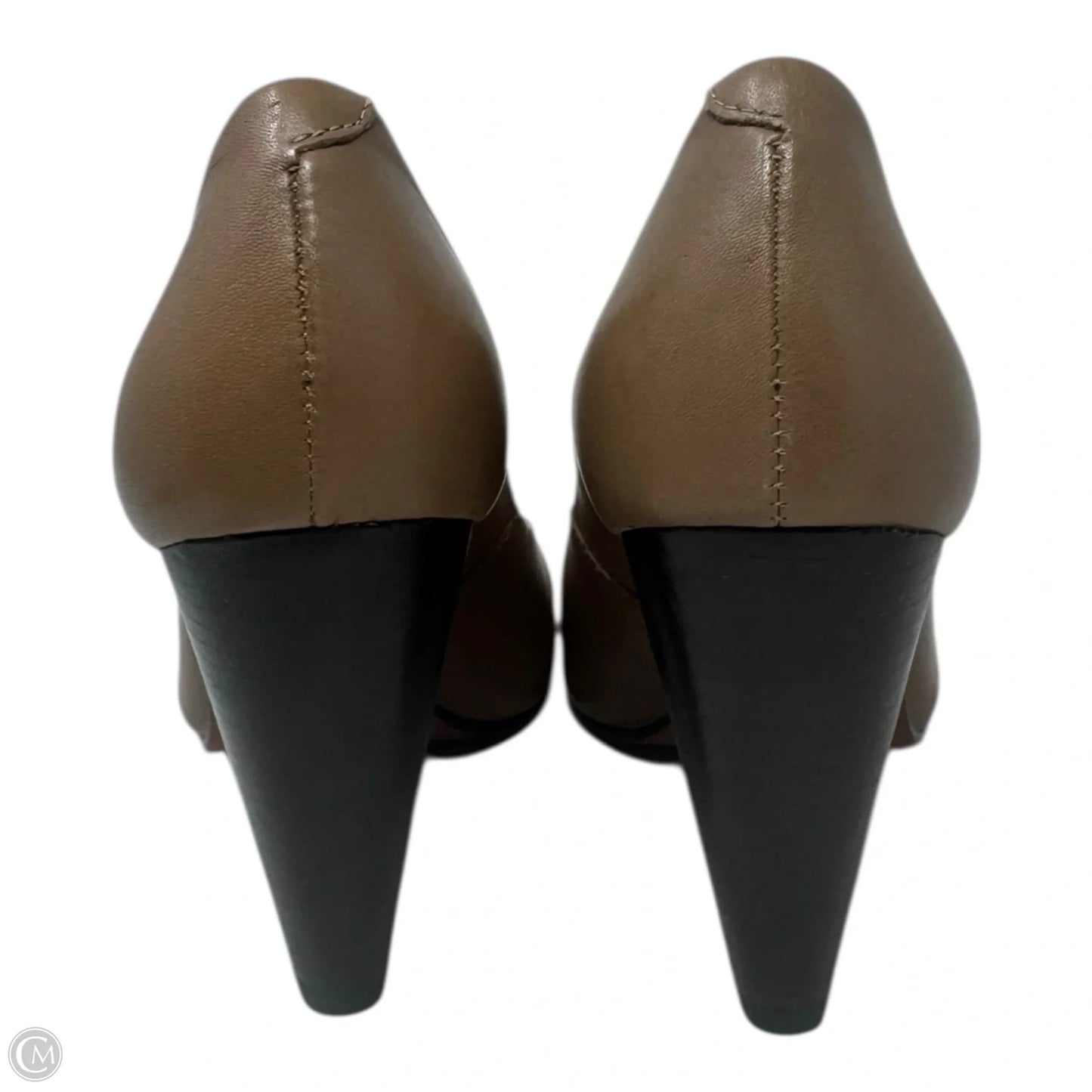 Round Toe Leather Pumps Shoes Designer By Kurt Geiger In Tan, Size: 6.5