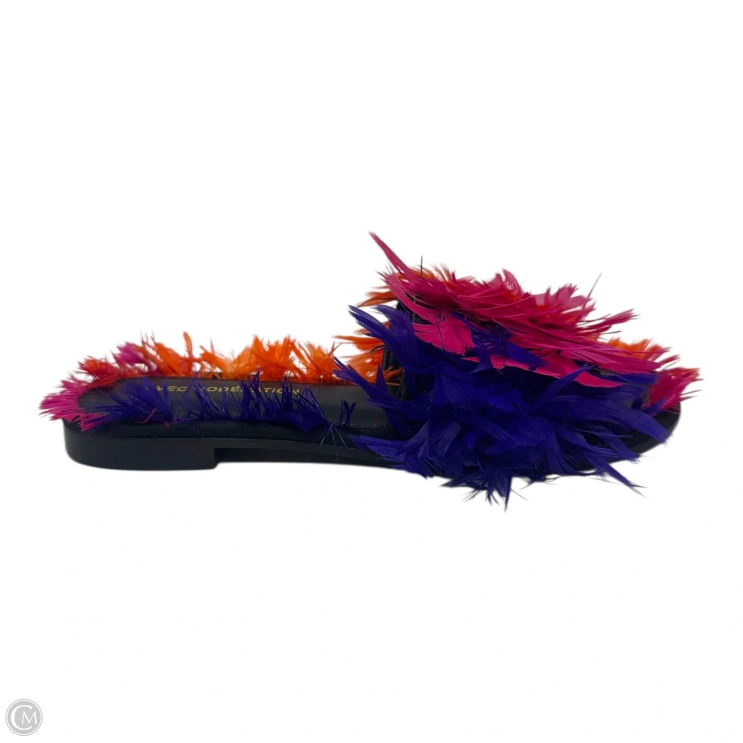 Feather Slides Sandals Flats By Avec Modération In Multi-colored, Size: 6.5 (36.5 IT)