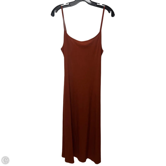 Ribbed Dress Casual Maxi By Shein In Orange, Size: M