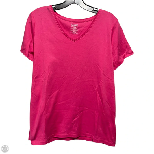 Top Short Sleeve By L.l. Bean In Pink, Size: L