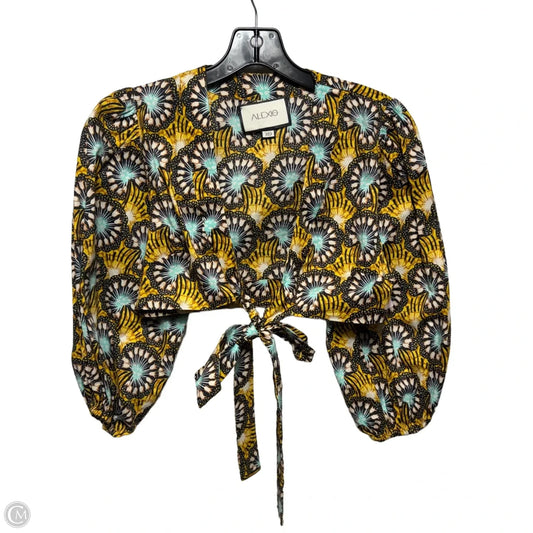 Cropped Cardigan Top Long Sleeve By Alexis In Multi-colored, Size: Xs