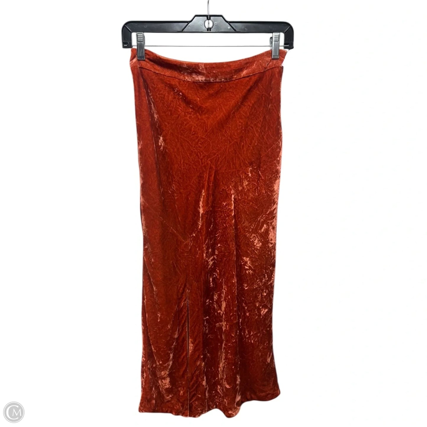Velvet Skirt Midi By Maeve In Orange, Size: 6