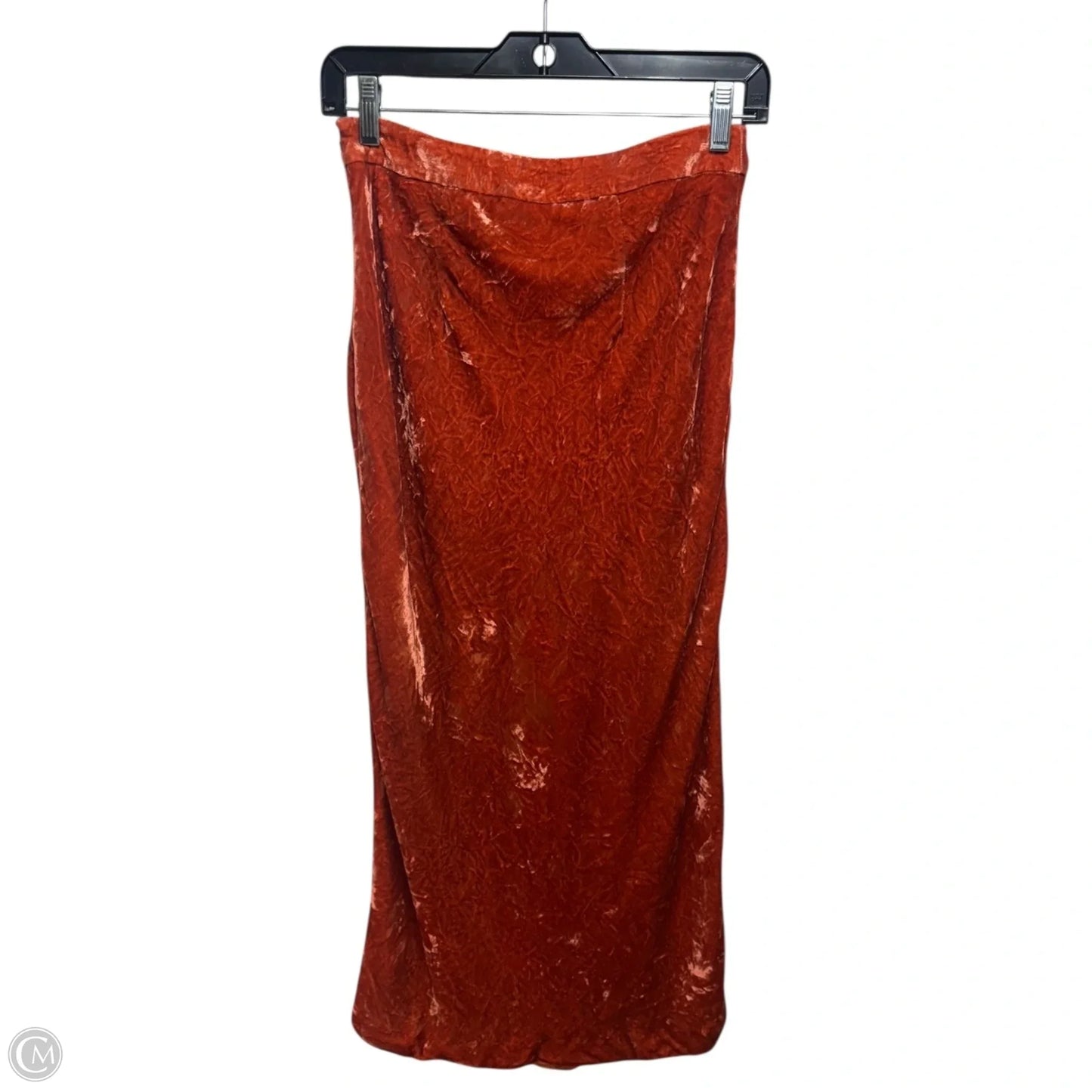 Velvet Skirt Midi By Maeve In Orange, Size: 6