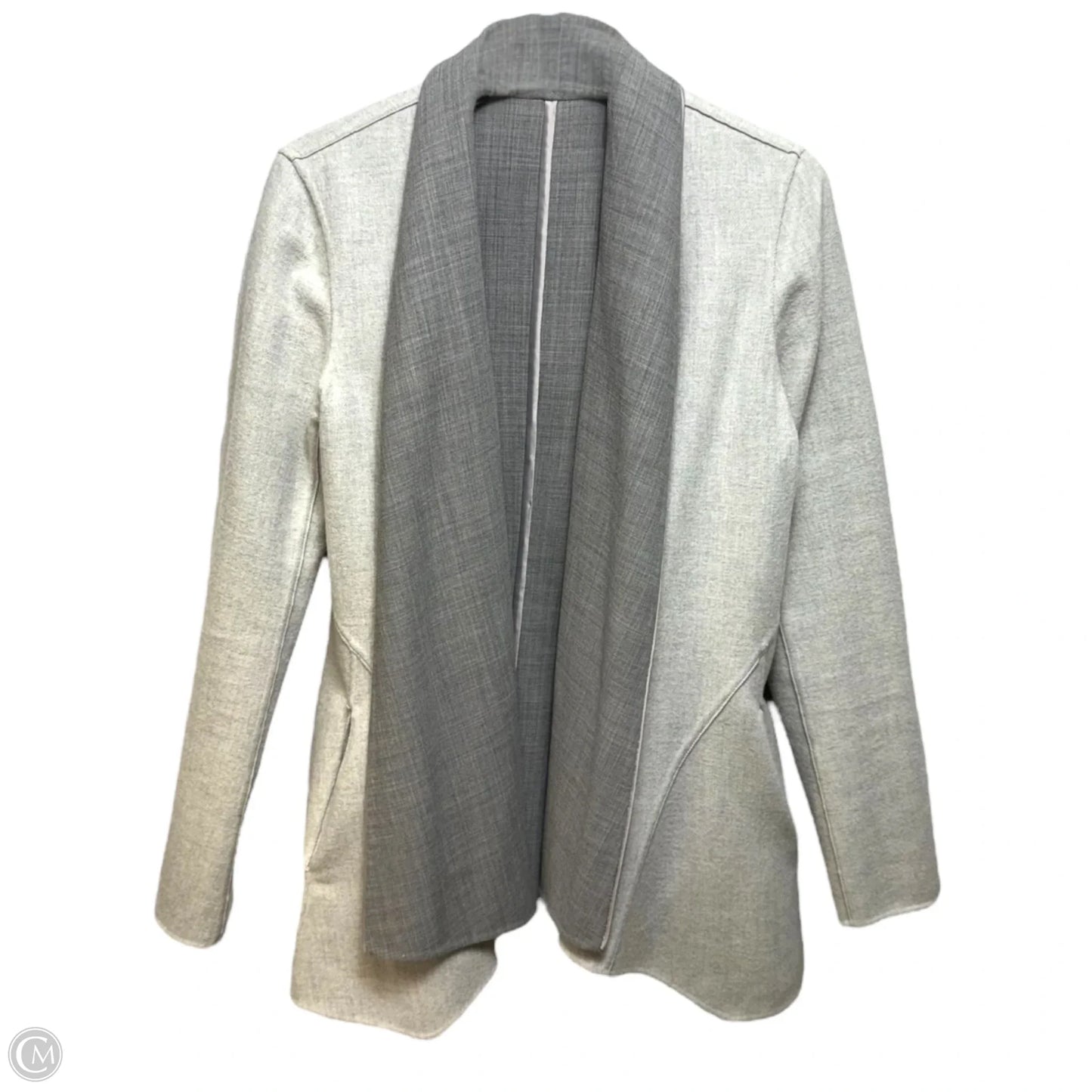 Zanita Reversible Wool Cashmere Double Face Jacket In Designer By Lafayette 148 In Nickel Melange, Size: 6