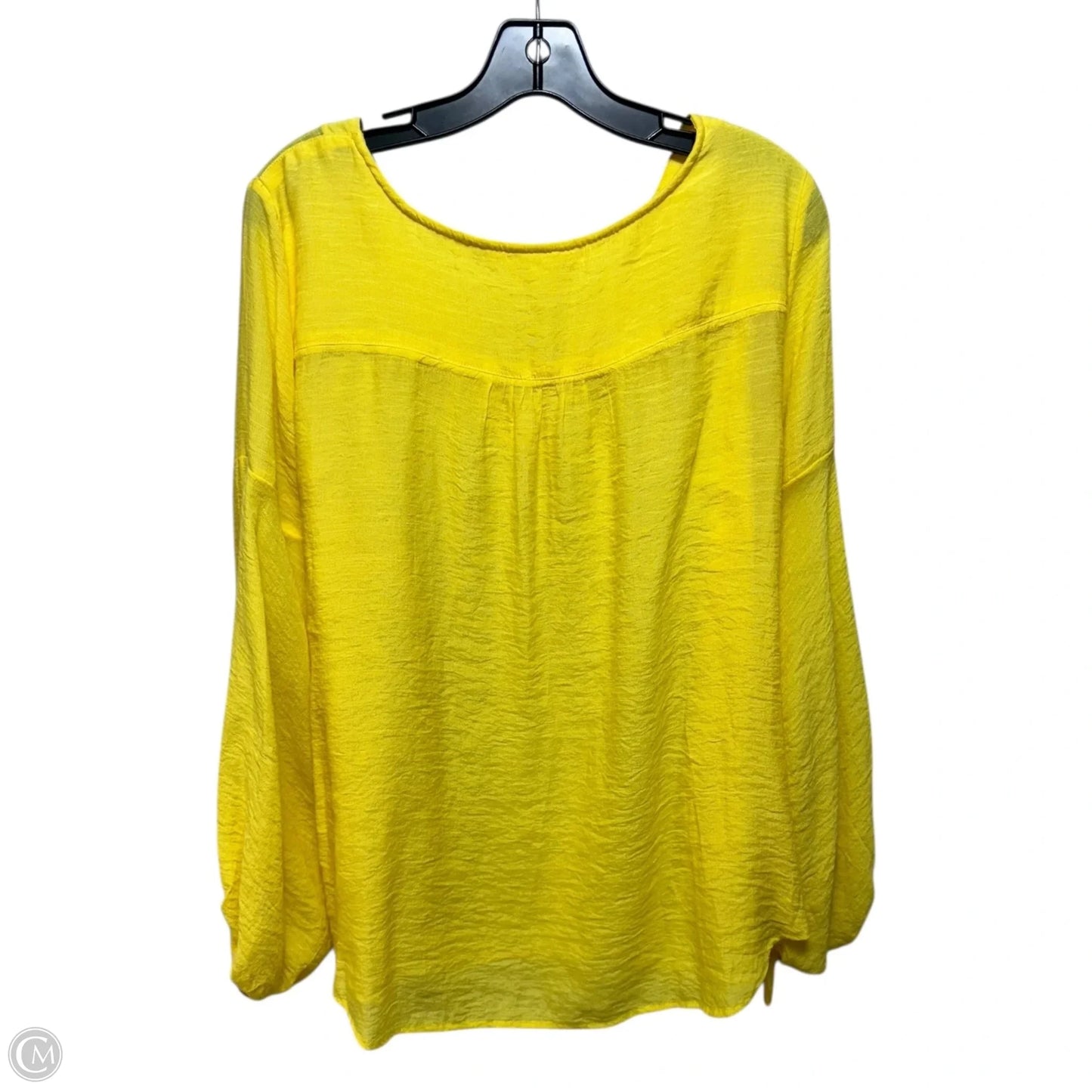 Top Long Sleeve By Maeve In Yellow, Size: L