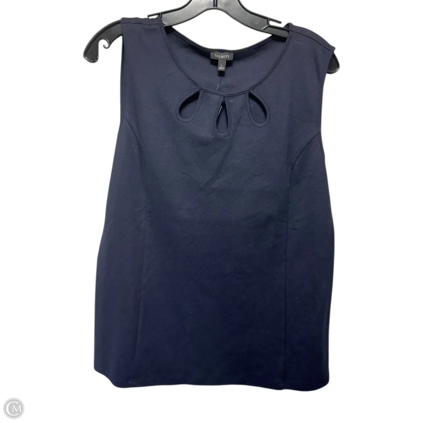 Top Sleeveless By Talbots In Navy, Size: L