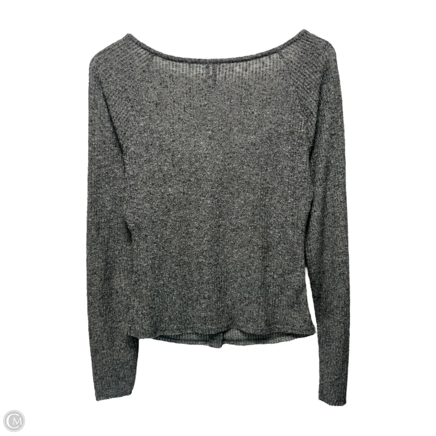Lace-Trimmed Cardigan Jumper By Anthropologie In Grey, Size: S
