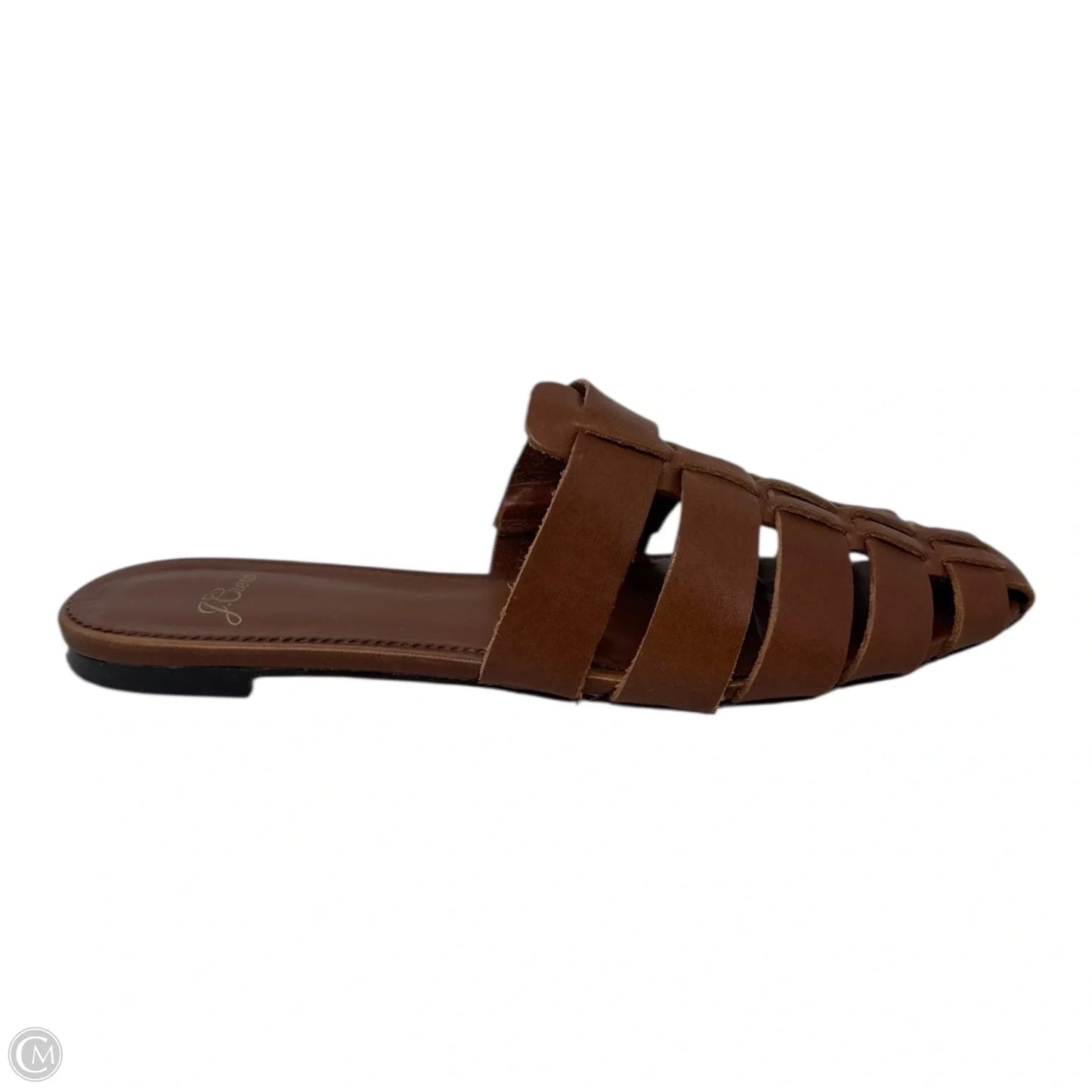 Vachetta Strappy Mule Sandals Flats By J. Crew In Brown, Size: 7