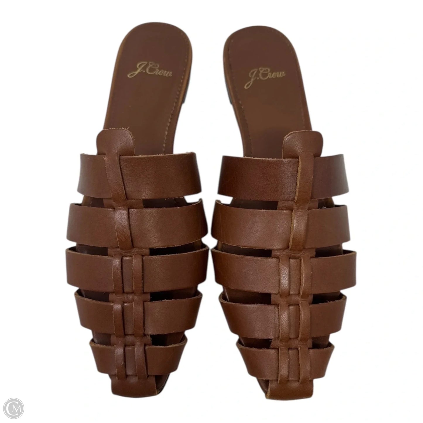 Vachetta Strappy Mule Sandals Flats By J. Crew In Brown, Size: 7