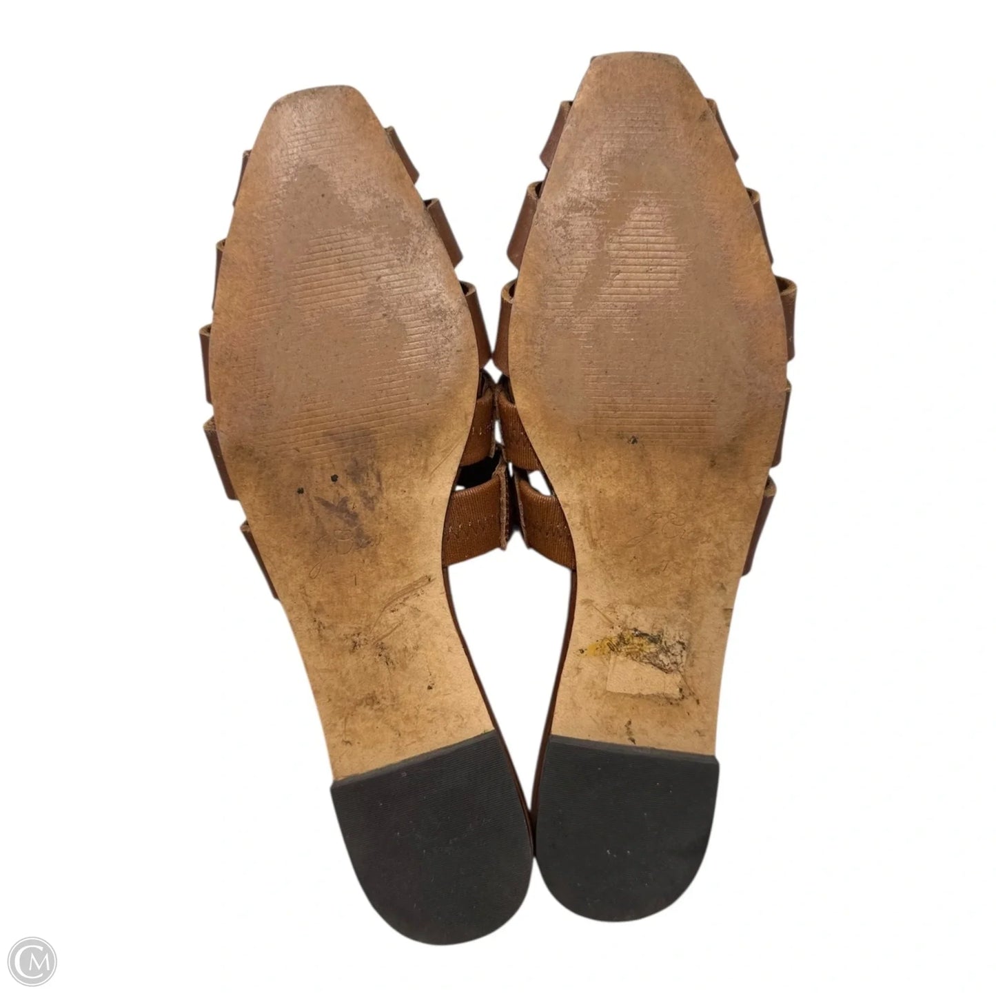 Vachetta Strappy Mule Sandals Flats By J. Crew In Brown, Size: 7