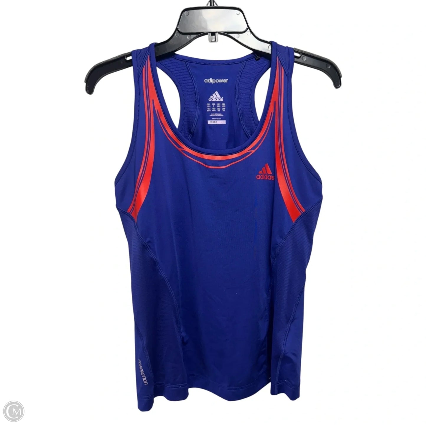 Athletic Tank Top By Adidas In Blue & Orange, Size: M