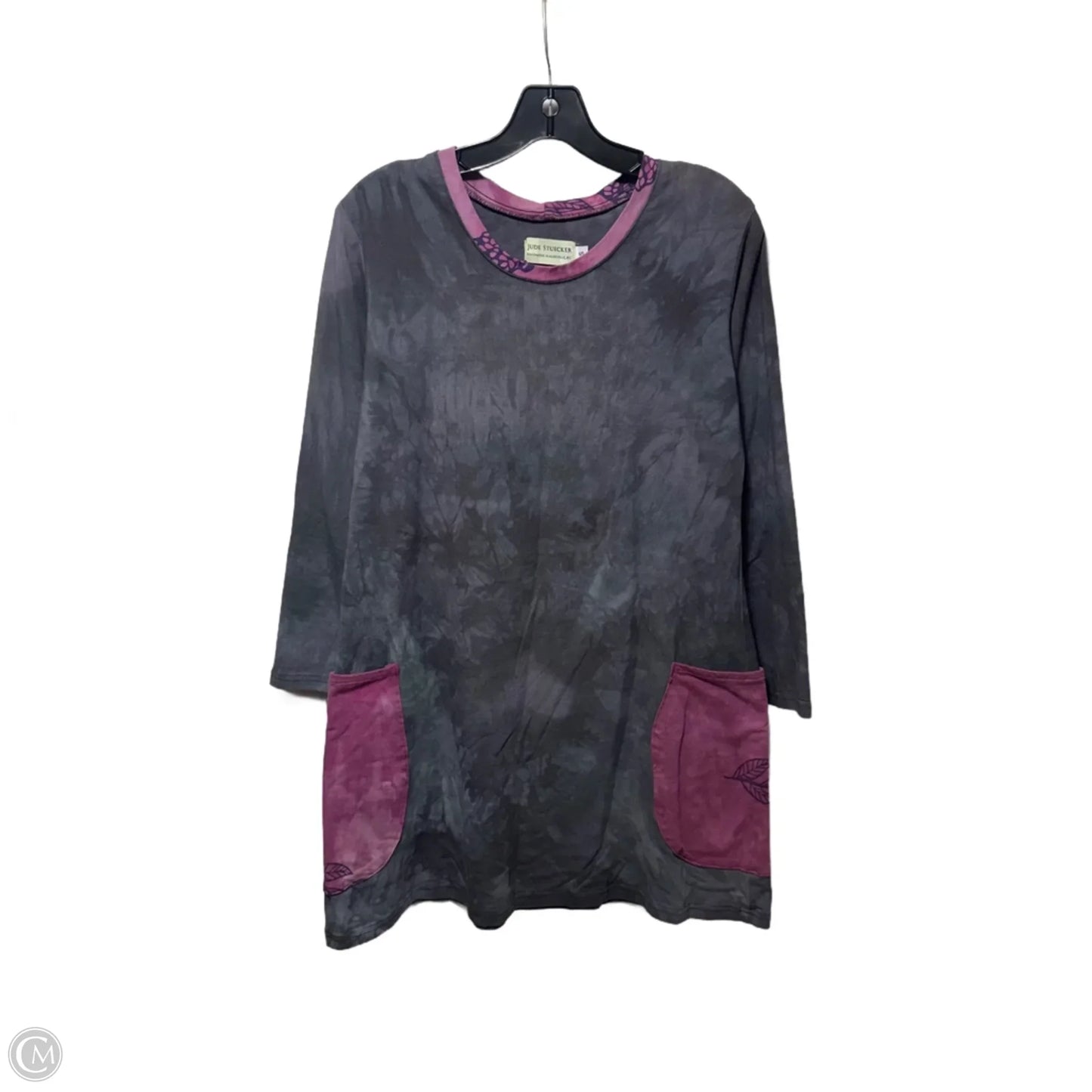 Dress Casual Short By Jude Stuecker In Grey & Pink, Size: S