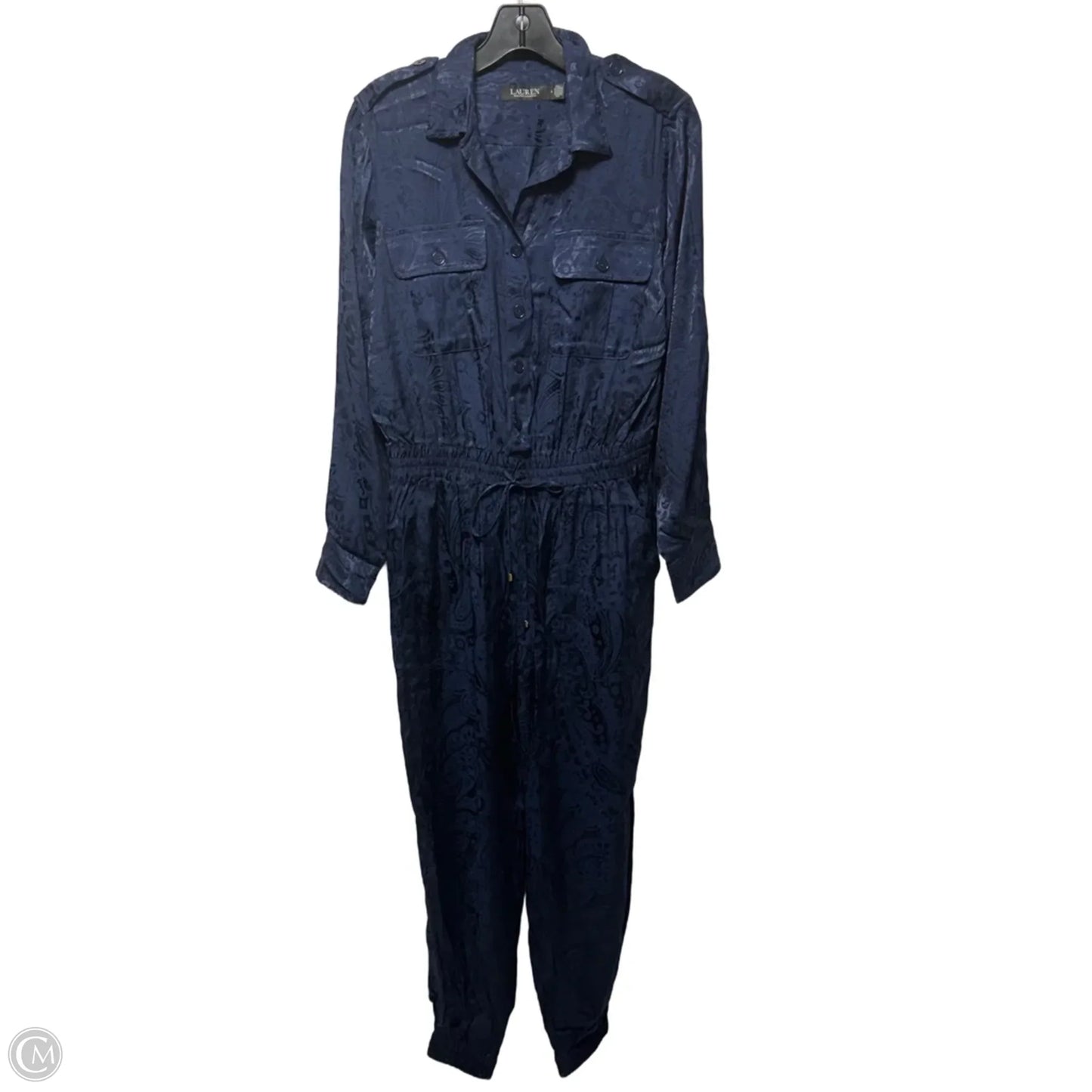 Paisley Jumpsuit By Lauren By Ralph Lauren In Navy, Size: 4