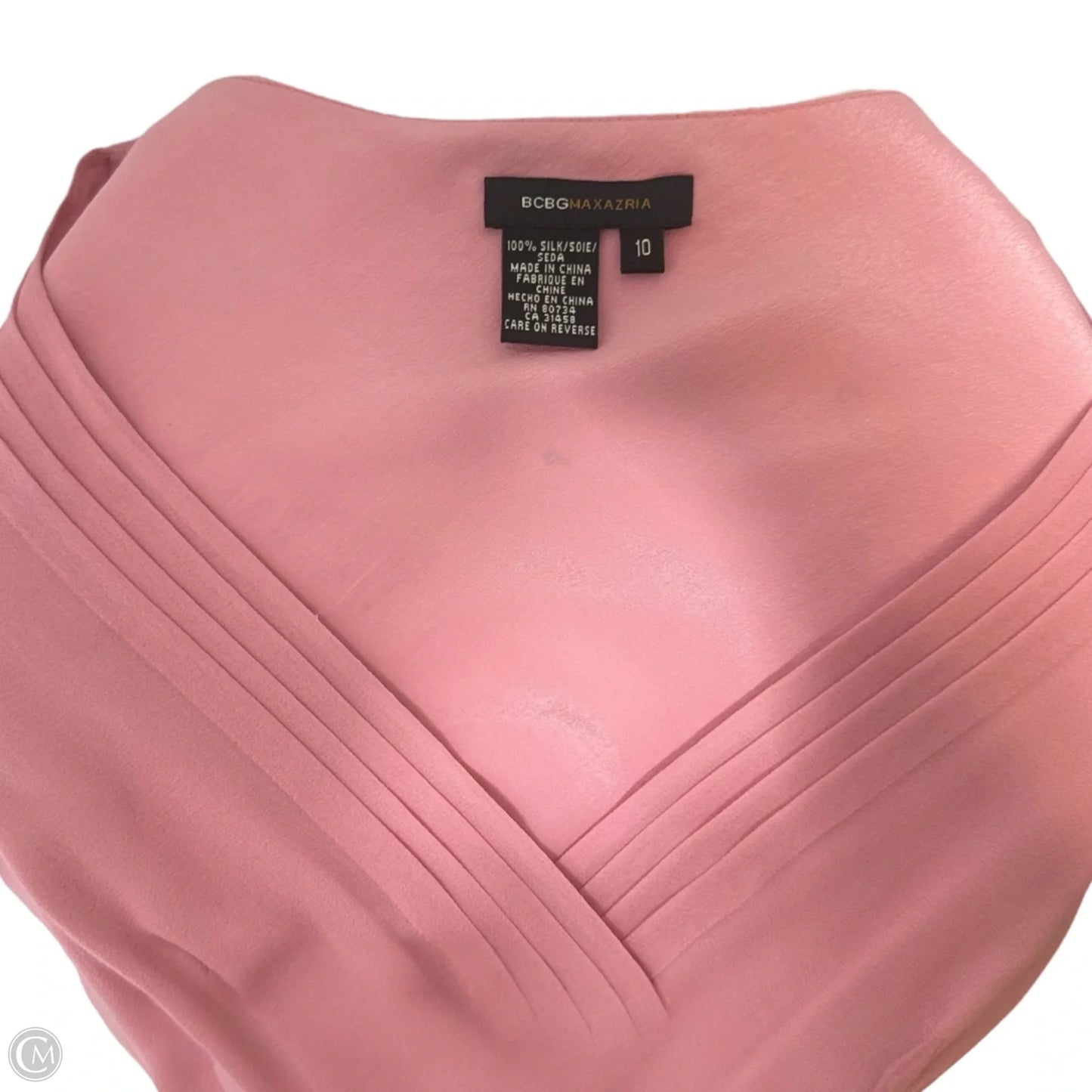 Silk Bias Cut Split Sleeve Midi Dress By BCBGMaxazria In Pink, Size: 10