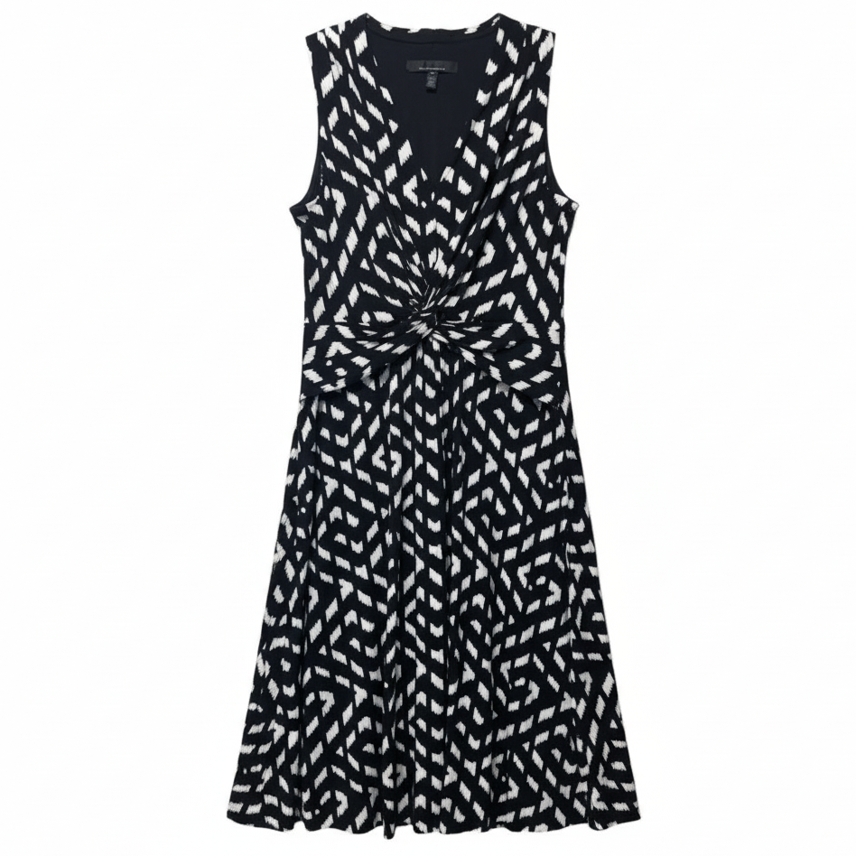 Dress Casual Maxi By White House Black Market In Black & White, Size: 10