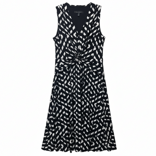 Dress Casual Maxi By White House Black Market In Black & White, Size: 10